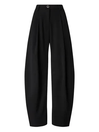 Pinko Button-up Trousers In Black