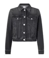 Pinko Buttoned Denim Jacket In Black