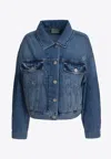 Pinko Veste En Jean Avec Poches Poitrine In Blue