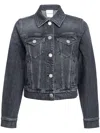 Pinko Buttoned Denim Jacket In Grey