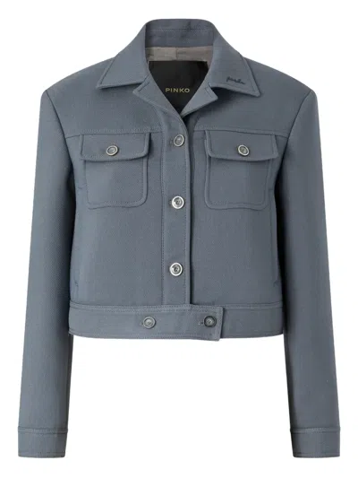 Pinko Buttoned Jacket In Gray
