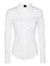 Pinko Tailored White Poplin Shirt With Corset Effect In White