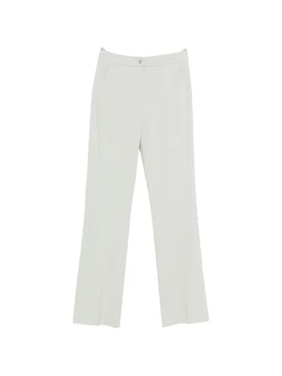 Pinko Buttoned Straight Trousers In White