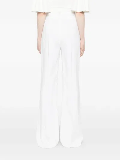 Pinko Buttoned Straight Trousers In White