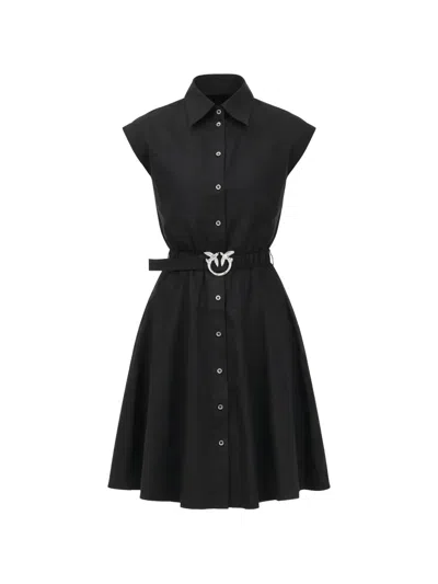 Pinko Buttoned-up Dress In Black