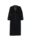 Pinko Button-up Single-breasted Coat In Black