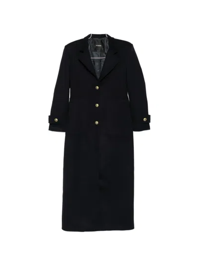 Pinko Button-up Single-breasted Coat In Black
