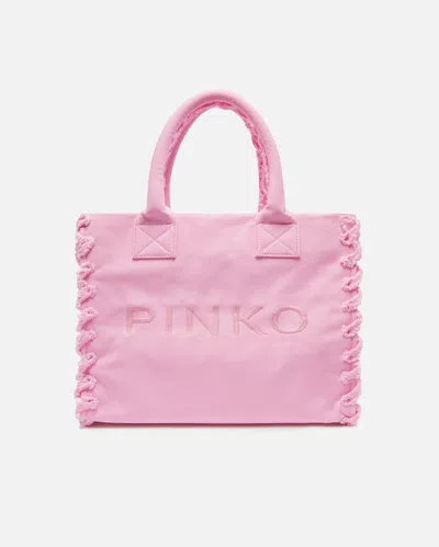 PINKO CABAS DE PLAGE EN CANVAS RECYCLÉ