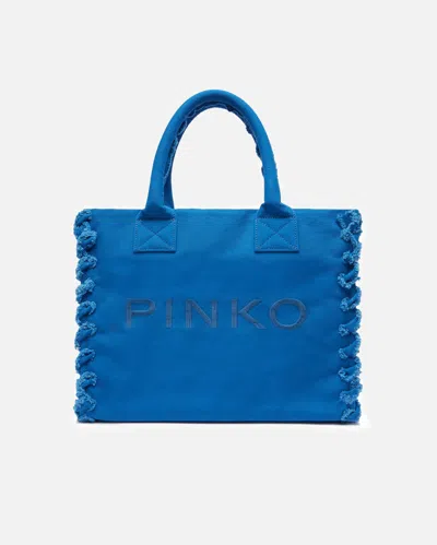 Pinko Cabas De Plage En Canvas Recyclé