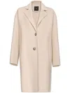 Pinko Cacciavite Wool Coat In Brown