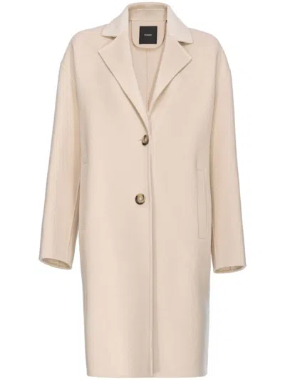 Pinko Cacciavite Wool Coat In Brown