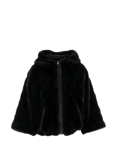 Pinko Cadetia Faux-fur Jacket In Black