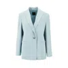 Pinko 'faraona' Light Blue Single-breasted Jacket With Peak Revers In Blue