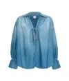 Pinko Calahari Blouse Made Of Denim. In Blue