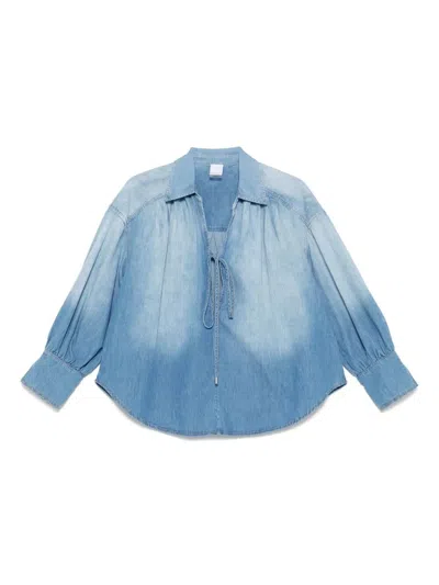 PINKO `CALAHARI` DENIM BLOUSE