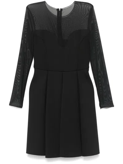 Pinko Calais Panelled Mini Dress In Black