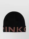 Pinko Logo Jacquard Turn-up Beanie