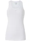 Pinko Logo-embroidered Tank Top In White