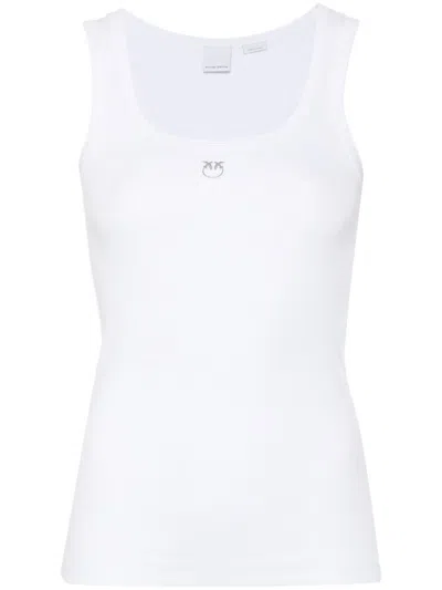 Pinko Calcolatore Logo-print Tank Top In White