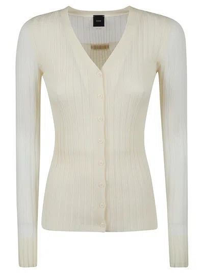 Pinko Caldo Cardigan Blend Ws Silk In Neutral