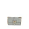 Pinko Small Love One Stud-embellished Shoulder Bag In Gray