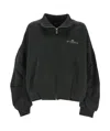 Pinko Zip-up Sweatshirt In Black