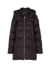 Pinko Padded Removable-hood Coat In Black