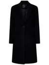 Pinko Single-breasted Coat In Black