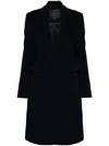 Pinko Single-breasted Coat In Blue