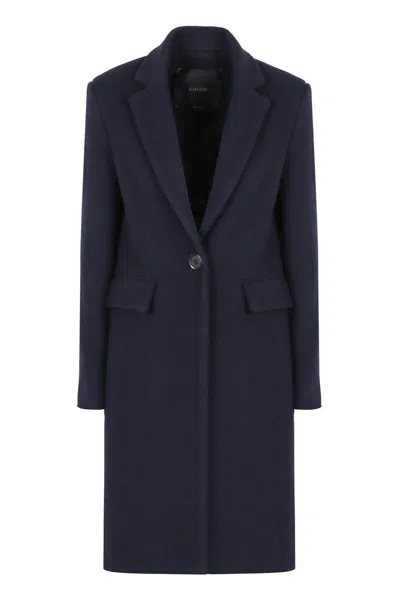 Pinko Elegant Wool-blend Tailored Jacket In Blue