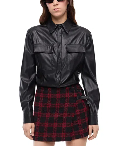 Pinko Cambria Coated Shirt In Black