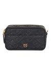 Pinko Ini Camera Bag With Love Birds Motif In Black