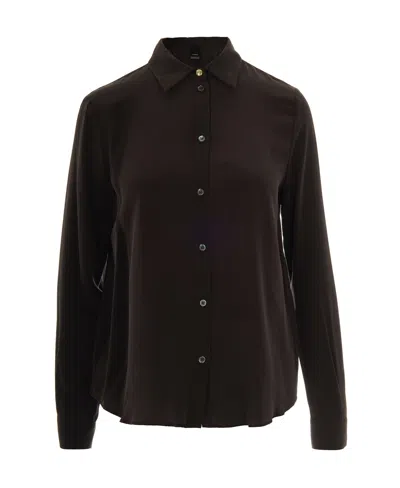 Pinko Camicia Crackers Marrone In Black