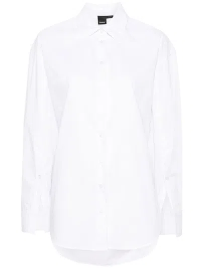 Pinko Camicia Eden In Popoline Di Cotone In Bianco