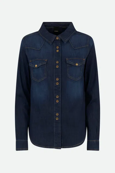 Pinko Camicia In Denim Blu