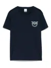 Pinko Short Sleeve Blue T-shirt With Decorative Embellishment