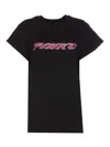 Pinko Logo-embellished Cotton T-shirt In Black