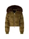 Pinko Camouflage-pattern Puffer Jacket In Green