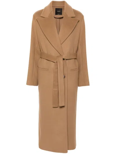 Pinko Campana Coat In Camel