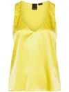 Pinko V-neck Satin Sleeveless Top