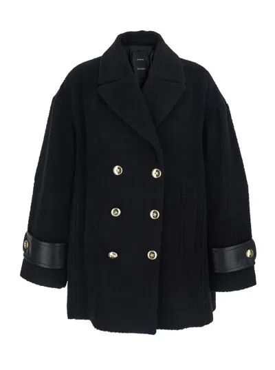 Pinko Canederli Cappotto Panno In Black