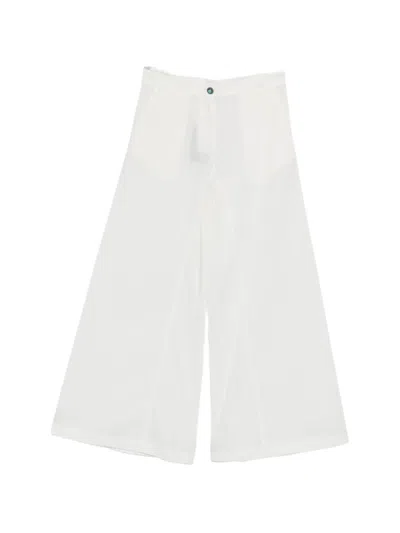 Pinko Button-fastening Palazzo Pants In White
