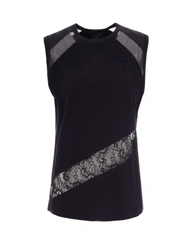 Pinko Canotta Molly Con Inserti Nero In Black