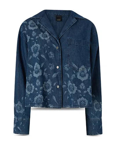 Pinko Cantante Denim Shirt In Blue