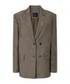 Pinko Canvas Blazer Jacket With Buttons In Green