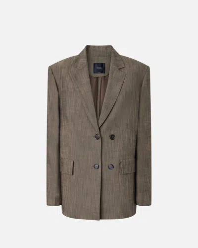 PINKO BUTTONED CANVAS BLAZER