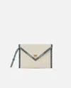 Pinko Canvas Handbag With Printed Leather Trim