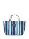 Pinko Shopping Medium Stripes Tote Bag Multicolor