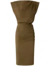Pinko Cap-sleeve Dress In Grün