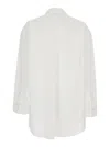 Pinko 'capirai' Shirt In White Cottone With Strass In White